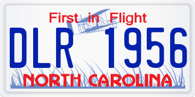 NC license plate DLR1956