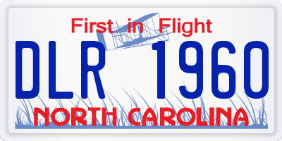 NC license plate DLR1960