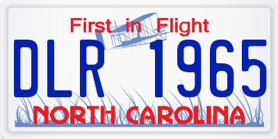 NC license plate DLR1965