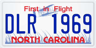 NC license plate DLR1969