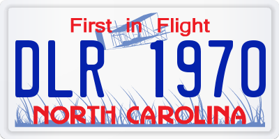 NC license plate DLR1970
