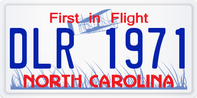 NC license plate DLR1971