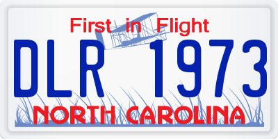 NC license plate DLR1973