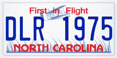 NC license plate DLR1975