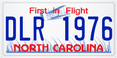NC license plate DLR1976