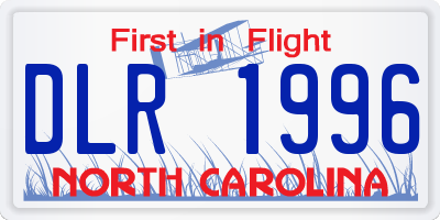 NC license plate DLR1996