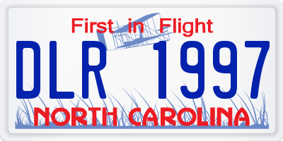 NC license plate DLR1997