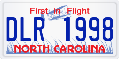 NC license plate DLR1998