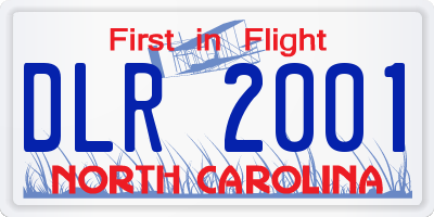 NC license plate DLR2001