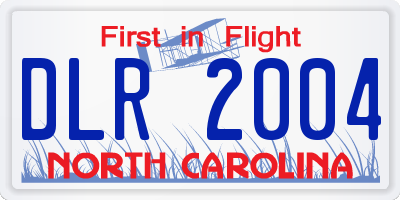 NC license plate DLR2004