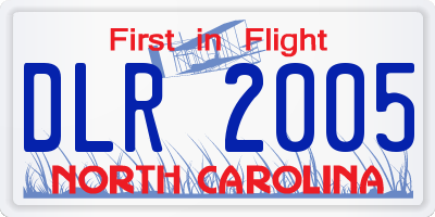 NC license plate DLR2005