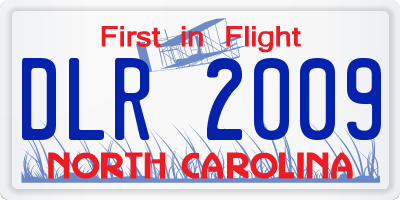 NC license plate DLR2009