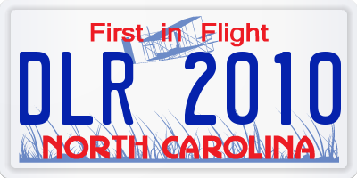 NC license plate DLR2010