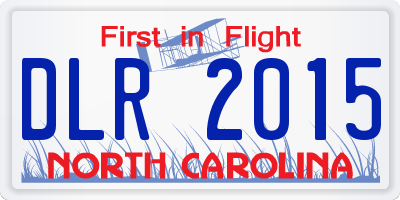 NC license plate DLR2015