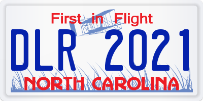 NC license plate DLR2021