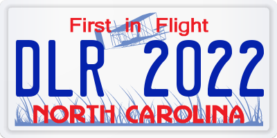 NC license plate DLR2022