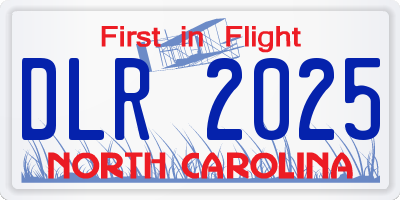 NC license plate DLR2025