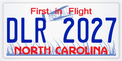 NC license plate DLR2027