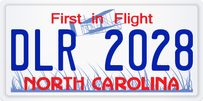 NC license plate DLR2028