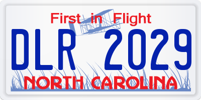 NC license plate DLR2029