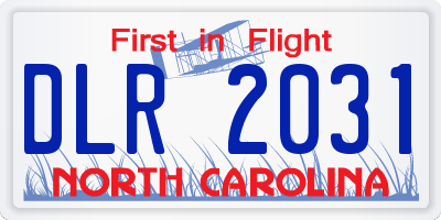 NC license plate DLR2031