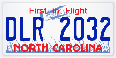 NC license plate DLR2032