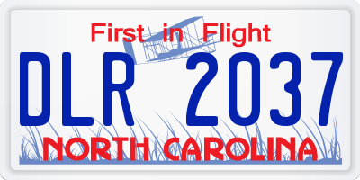 NC license plate DLR2037