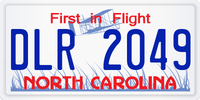 NC license plate DLR2049