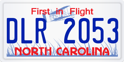 NC license plate DLR2053