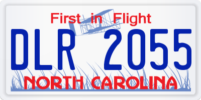 NC license plate DLR2055
