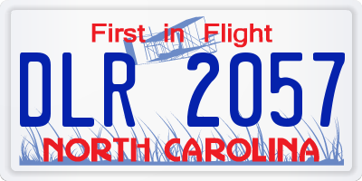 NC license plate DLR2057