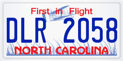 NC license plate DLR2058