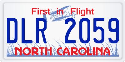 NC license plate DLR2059