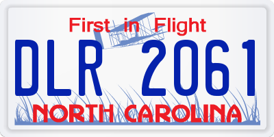 NC license plate DLR2061