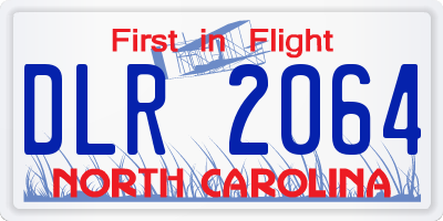NC license plate DLR2064