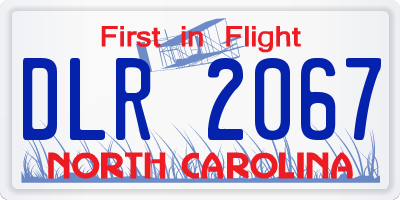 NC license plate DLR2067