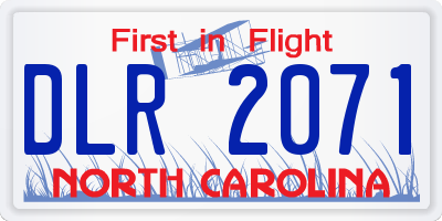 NC license plate DLR2071