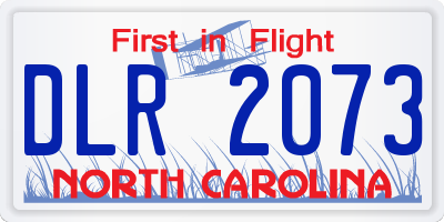 NC license plate DLR2073