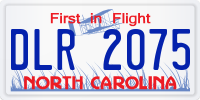NC license plate DLR2075