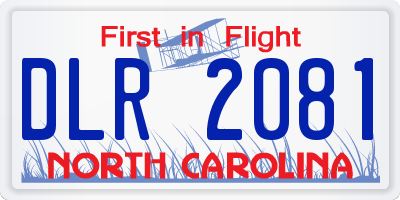 NC license plate DLR2081