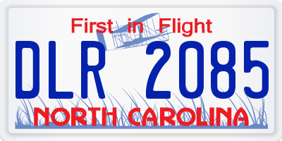 NC license plate DLR2085
