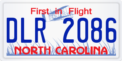NC license plate DLR2086