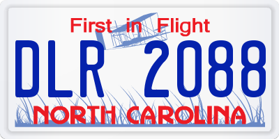 NC license plate DLR2088