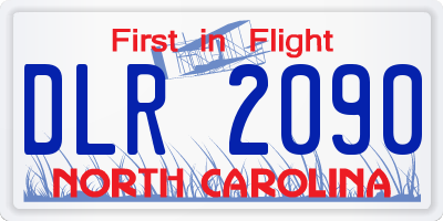 NC license plate DLR2090