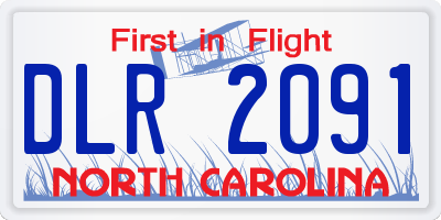NC license plate DLR2091