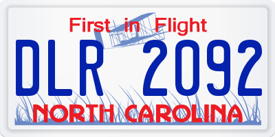 NC license plate DLR2092