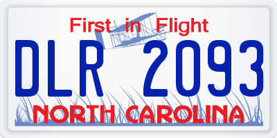 NC license plate DLR2093