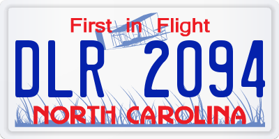 NC license plate DLR2094