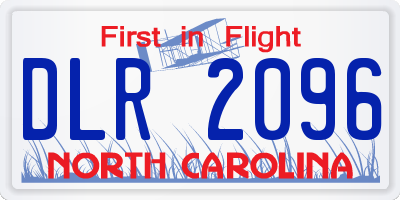 NC license plate DLR2096