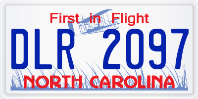 NC license plate DLR2097